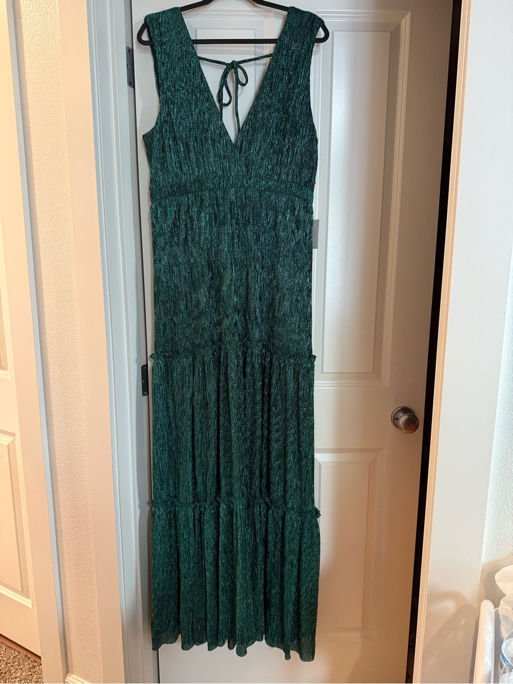 Lulus xl formal Deep V Maxi Dress in Green